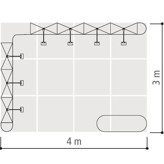 Floor plan of the stand